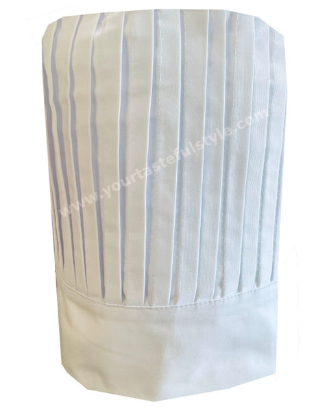 classic chef tall hat, white chef tall hat