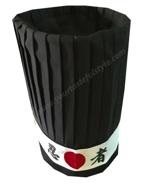 black chef tall hat set, black chef tall hat