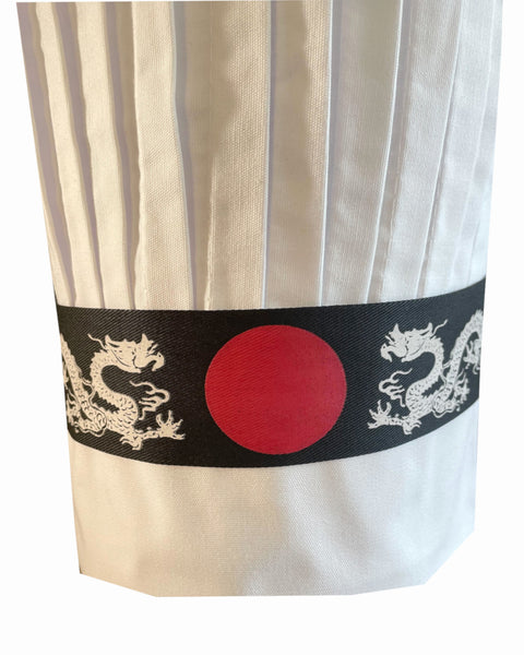 Hibachi chef tall hat, dragon headband