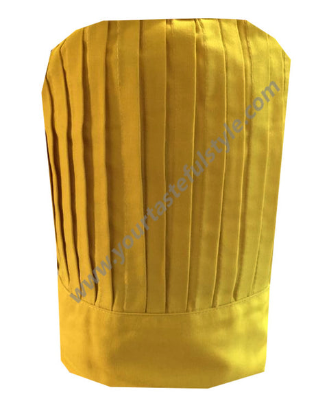 yellow chef tall hat, chef tall hat