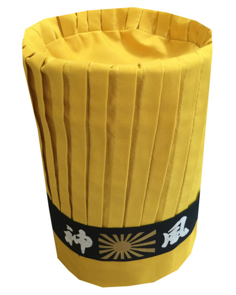 Hibachi yellow tall hat, Hibachi yellow chef  tall hat set