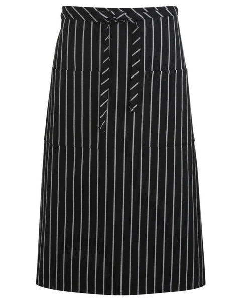 full bistro apron, chalk stripe bistro apron, discount bistro apron