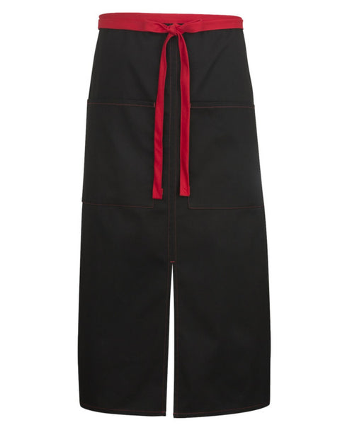 black and red bistro apron, hotel diner server apron, kitchen chef bistro apron