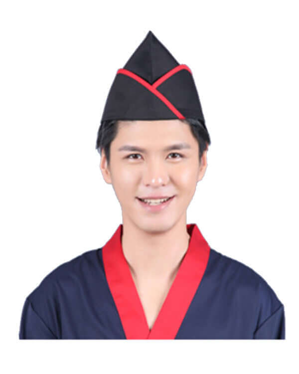 Adjustable Chef Garrison Hat - Black with Red Trim – Tasteful