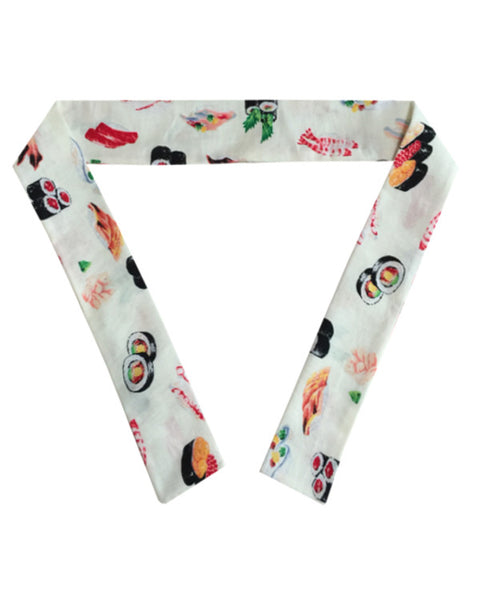 Japanese headband, hibachi chef tall hat set