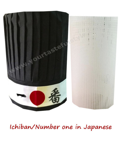 Hibachi chef tall hat, black hibachi chef hat, hibachi chef headband