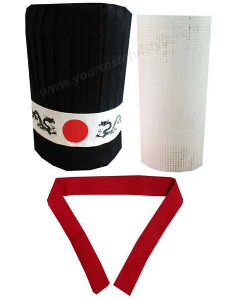Hibachi chef uniform, Hibachi chef hat sets