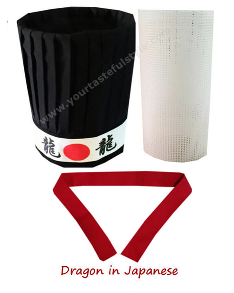 hibachi chef hat set, hibachi chef uniform, hibachi hat and headband