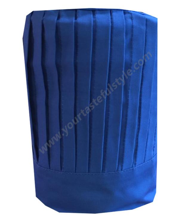 High Quality Pleated Chef Tall Hat - Blue Color