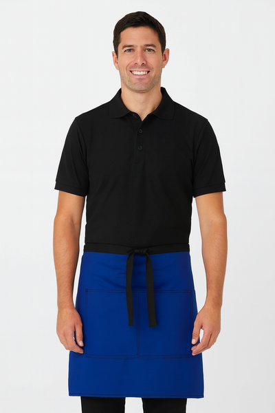 front house bistro apron, blue bistro apron, kitchen chef bistro apron, aprons, bistro aprons