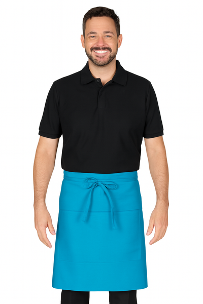 two pockets bistro apron, bistro aprons, turquoise apron, front house bistro apron, front house apron, bistro apron