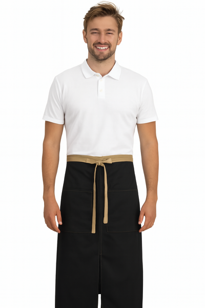 bistro apron, black bistro apron, full size bistro apron, front house full size bistro apron, bistro apron, black bistro aprons