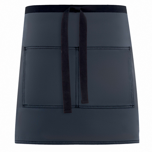 Charcoal Bistro Apron with Black Webbing