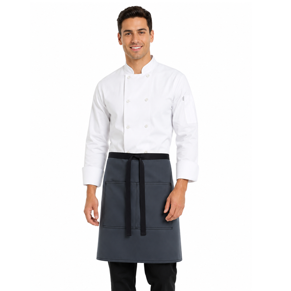 Charcoal Heavy Duty Bistro Apron with two pockets