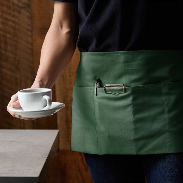 Hunter green waist aprons, waist apron, aprons