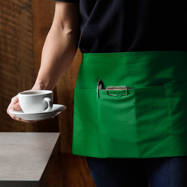 Kelly green waist apron, waist apron, aprons