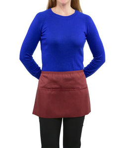 waist apron, wine color waist apron, waist aprons