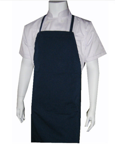 bib apron, no pocket bib apron, Navy blue bib apron, aprons