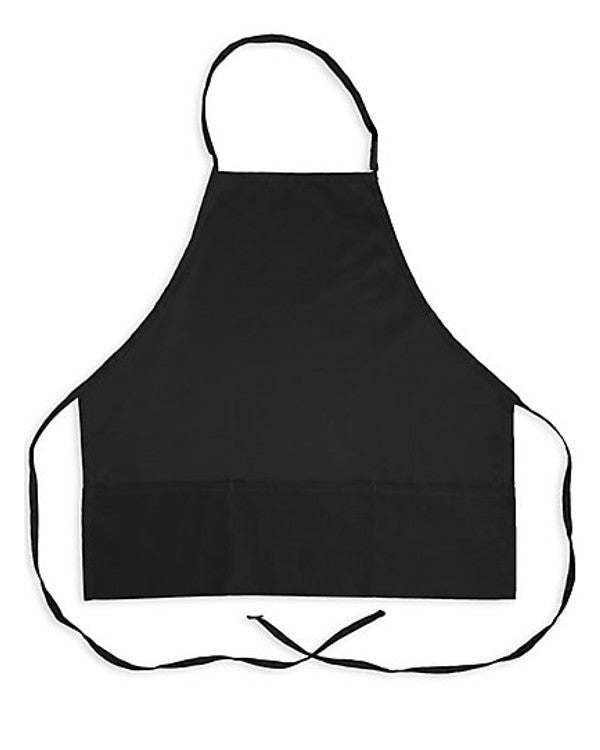 black bib apron, bib apron, black apron, server bib apron, server black bib apron