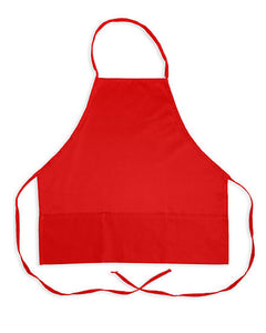 red bib apron, adjustable bib apron, kitchen chef bib apron