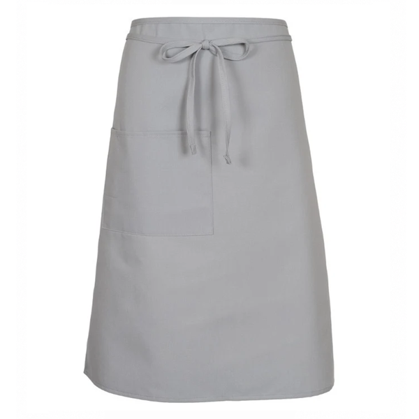 Silver color bistro apron, front house bistro apron, full-length bistro apron, waiter bistro apron, waitress bistro apron