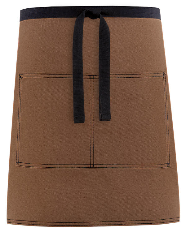 Heavy Double Needle Stitching Black Webbing Bistro Apron