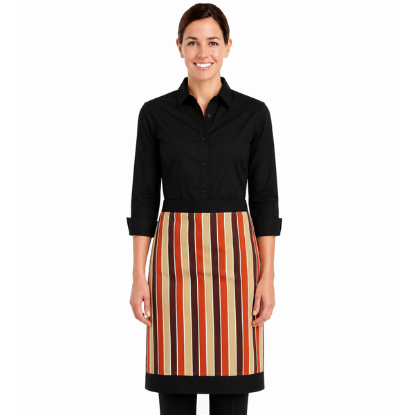 Durable half apron for restaurant staff, café and restaurant waist apron