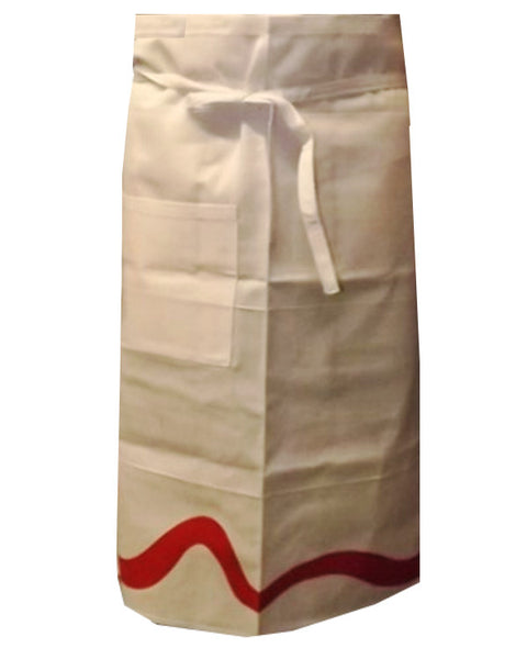 white bistro apron, chef aprons, aprons, full size white bistro apron