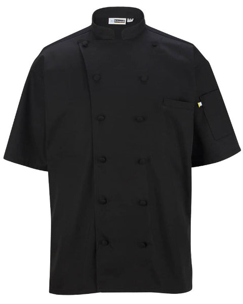 mesh back chef coat, cloth buttons chef coats