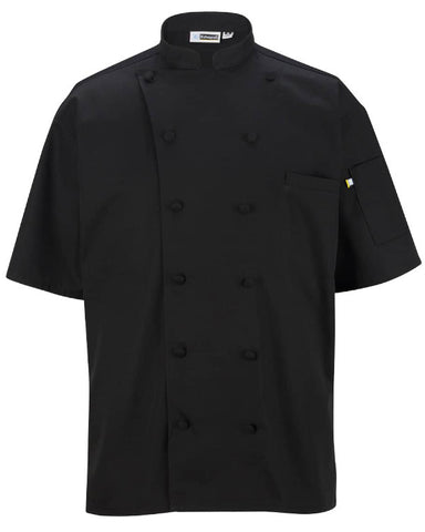 mesh back chef coat, cloth buttons chef coats