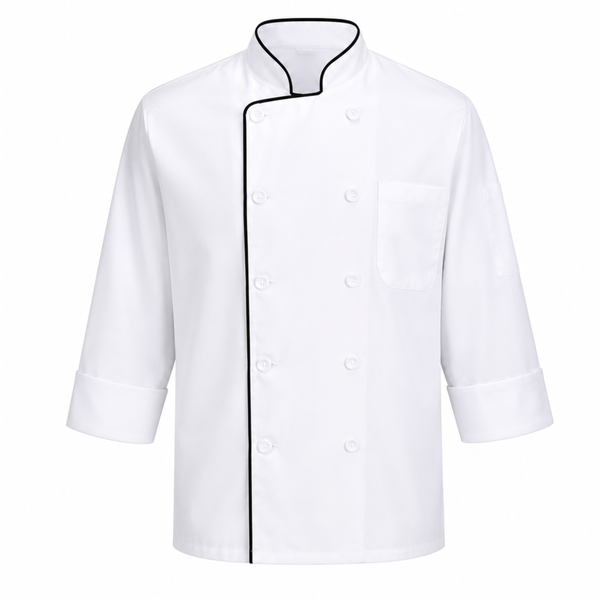 men's quarter sleeves chef coat, men's classic 3/4 sleeve chef coat