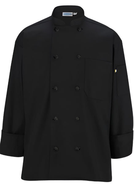 long sleeve chef coat,  black chef coat