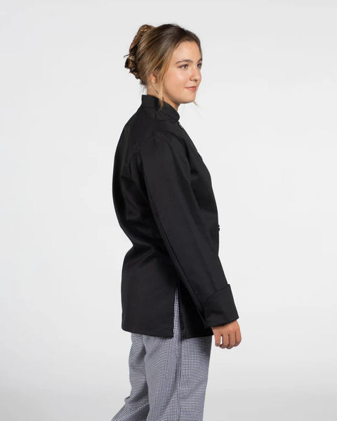 Lady black chef coats, Lady chef uniforms