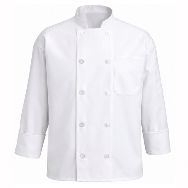 white long sleeve chef coat, white chef coat, chef coat, long sleeve chef Jacket 