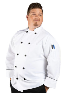 white chef jacket, white chef coat