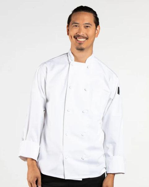 Classic chef uniform, chef coat, long sleeve white chef coat