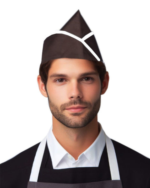 fast food server hat, pizza server hat, chef garrison hat