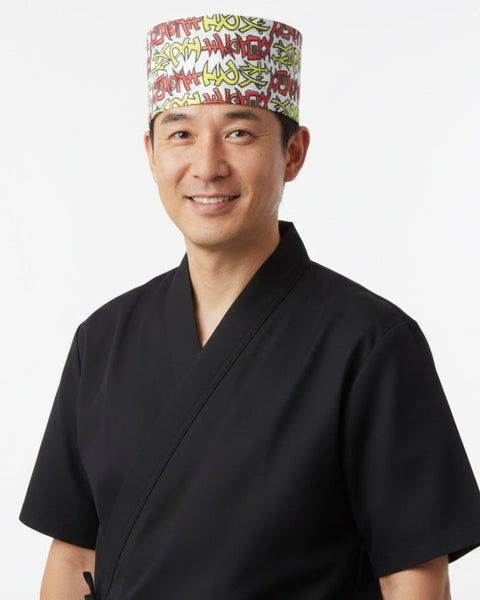 sushi chef hat, sushi chef skull hat, sushi chef classic hat, sushi chef headwear