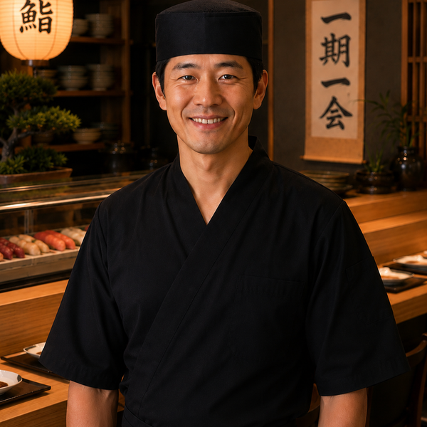 Cool Vent Top sushi chef hat, Cool Vent Top black sushi chef hat, sushi chef black hat