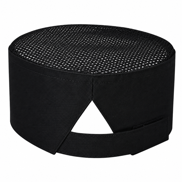 adjustable black chef hat, adjustable sushi chef hat, adjustable black kitchen chef hat, Cool Vent Top black chef hat