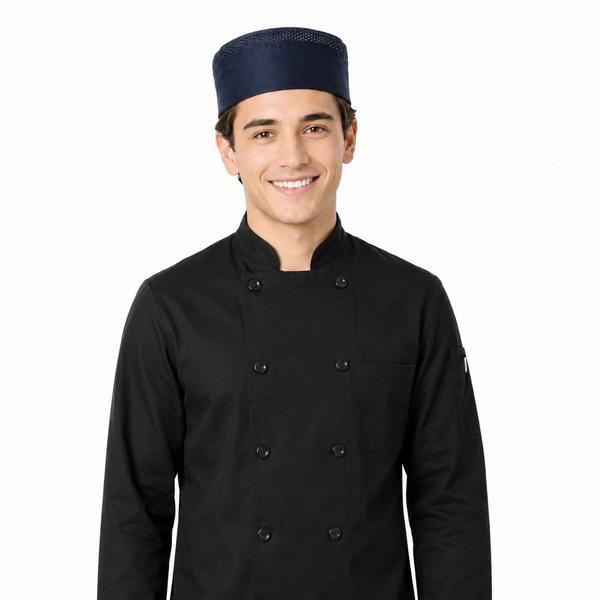 kitchen chef hat, restaurant chef skull hats, adjustable chef hats, vent chef hats, navy blue chef hats