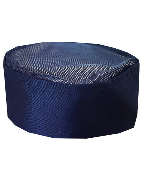 Dark blue chef hat, chef pill box hat