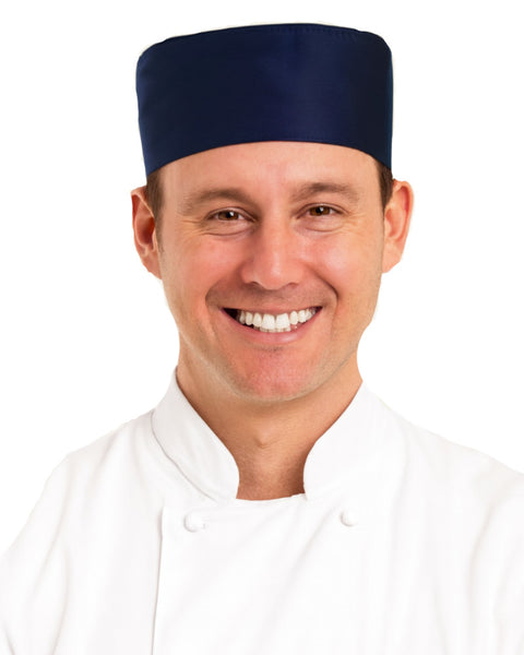 Chef Beanie Cap. dark blue chef hat, chef hat, chef skull hat, server hat, event hat, cooking chef hat, sushi chef hat