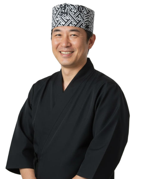 Cool Vent Sushi Chef Hat with Japanese Symbols