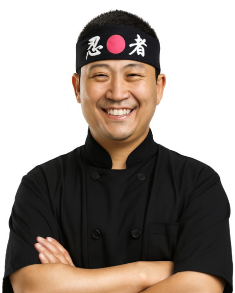 Japanese headband, ninja headband, sushi chef headband, hibachi chef headband