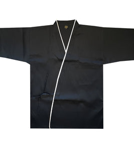 black and white sushi chef coat, sushi chef uniform, sushi chef coat