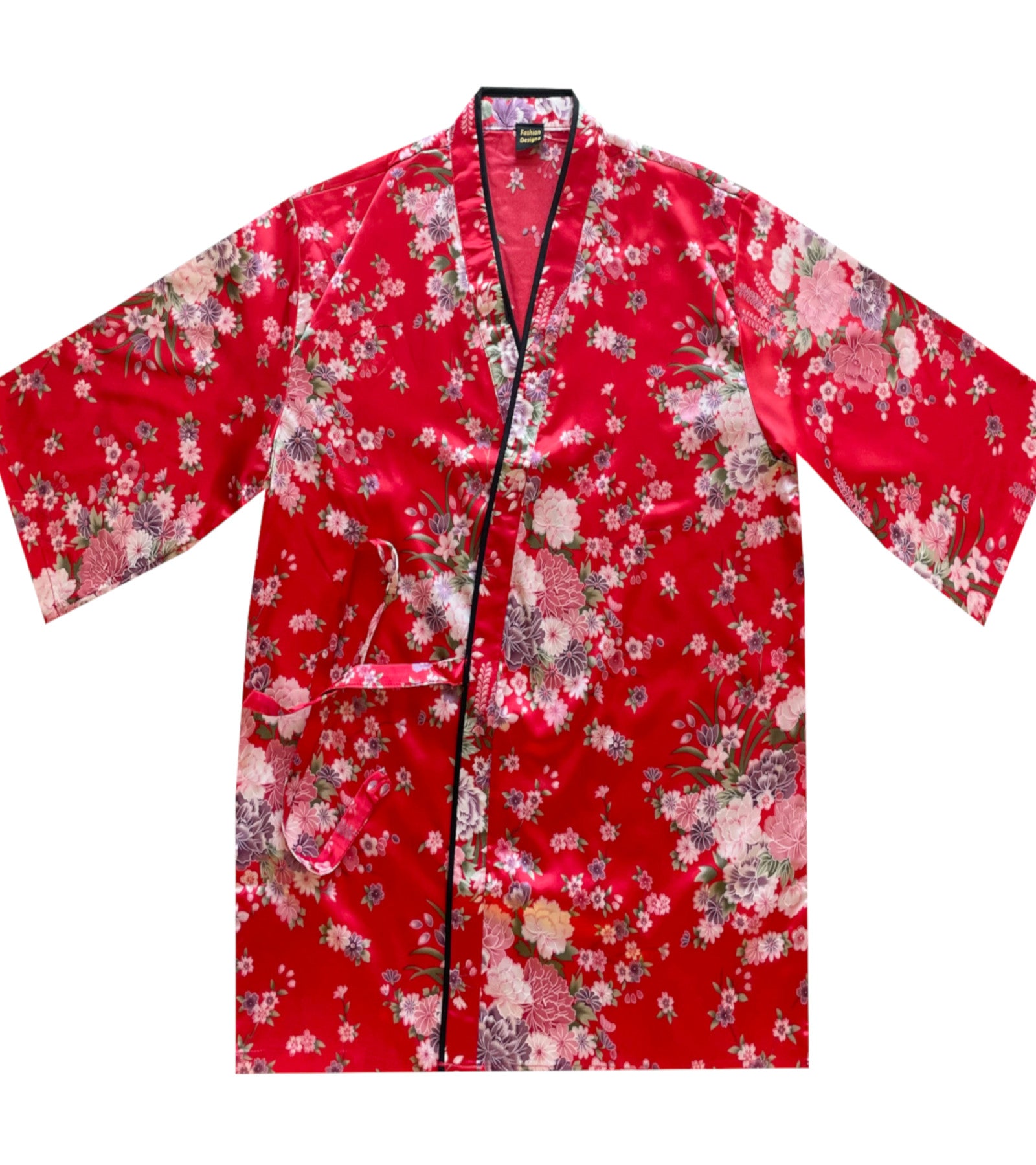 short kimono, flower kimono, flower happi coat, ladies happi coat