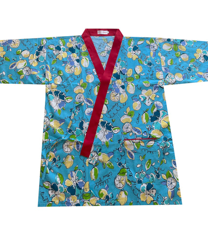 flower happi coat, Japanese flower happi coat, happi coat, ladies chef coat