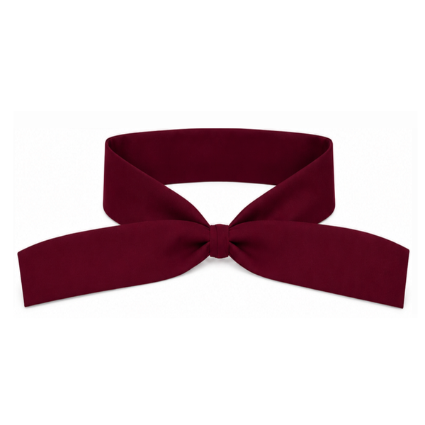 burgundy necktie, chef necktie, burgundy Japanese necktie, Japanese necktie, hibachi chef necktie, sushi chef necktie