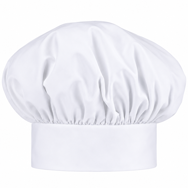 white chef hats, white poplin chef hats